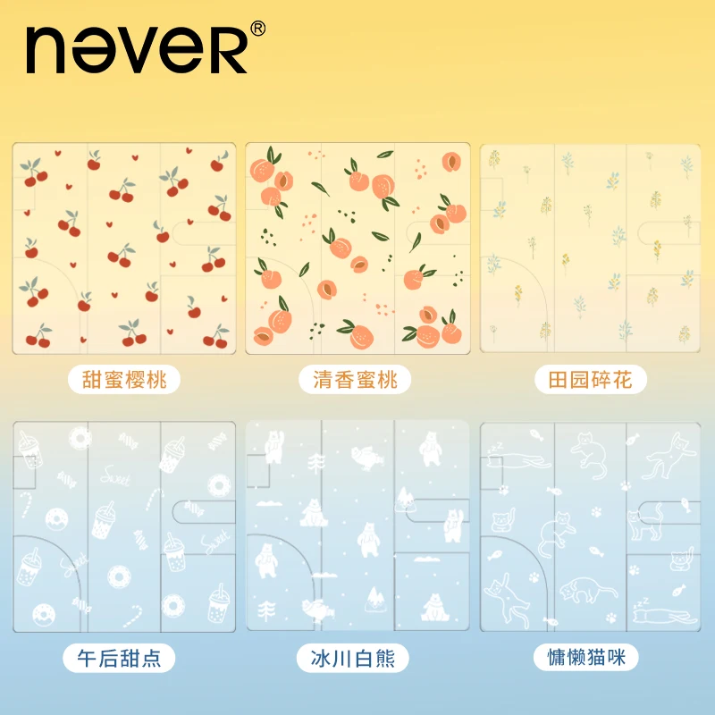 NEVER Kawaii Transparent Cover Weeks Planner Notebook Cover Small Fresh Hand Account Weekly Planner Book Jacket Protector