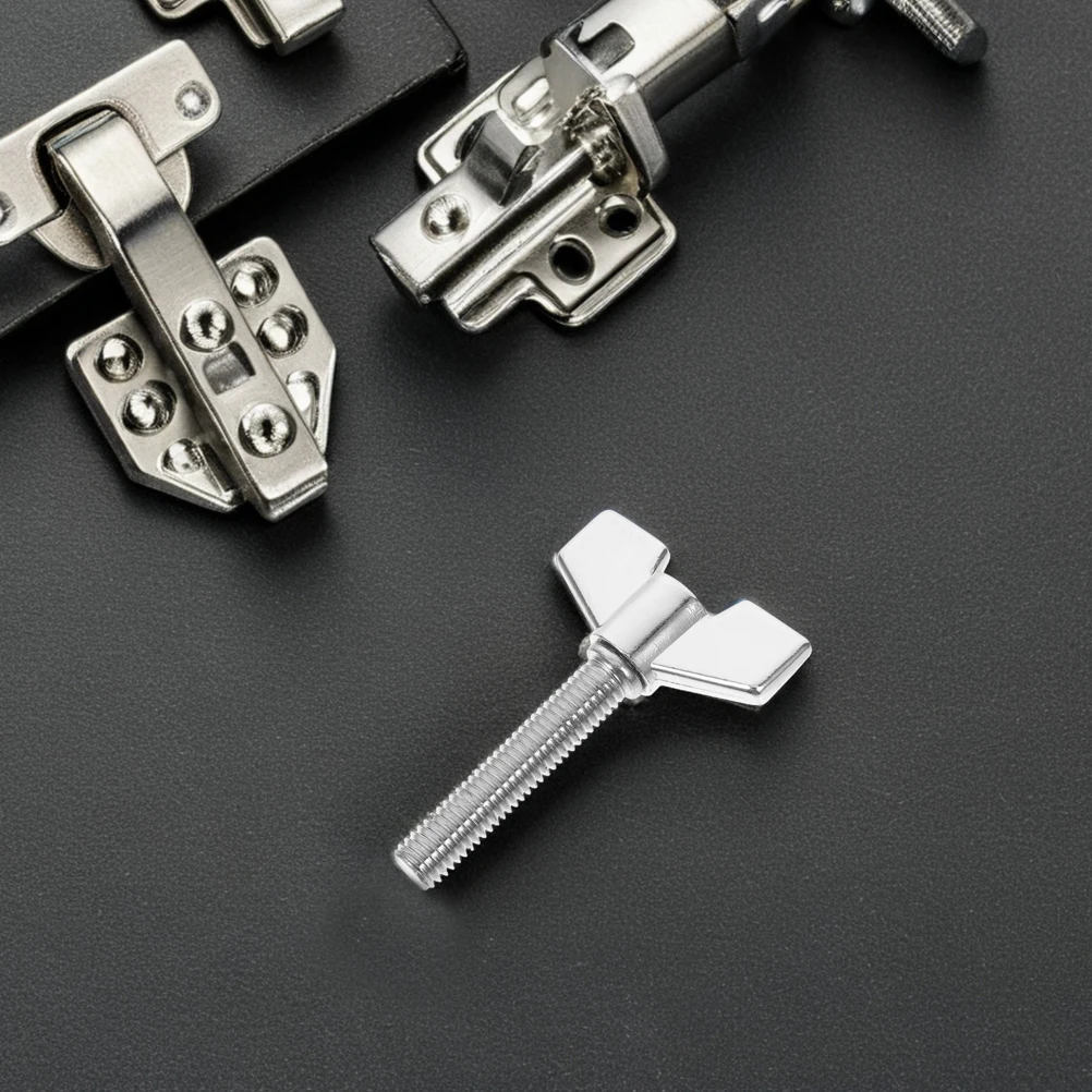 

2pcs Metal Wing Screws Cymbal Stand Replacement Hardware Steel Drum Set Spare Parts Fixing Screws Enhanced Stability Sound