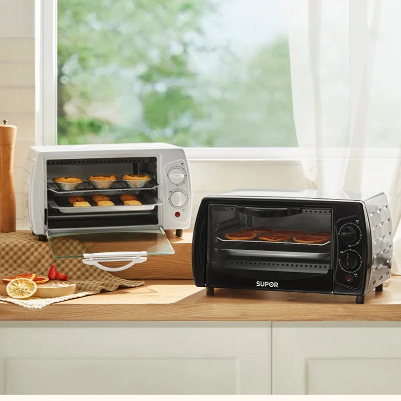 Mini horno eléctrico multifuncional de pequeña capacidad, horno familiar, máquina automática Para asar pasteles y pan