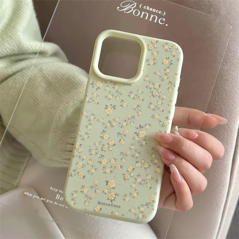 เคสโทรศัพท์สําหรับiPhone 16 Pro Max 15 Pro 12 14 13 12 11 ปกหลังแฟชั่นซิลิโคนนุ่มน่ารักดอกไม้สําหรับiPhone 15 Pro Max Capa