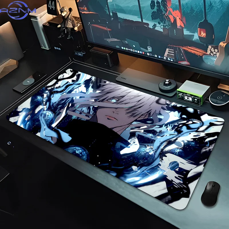 Oversized Mouse pad J-jujutsu Kaisen Sukuna Yuji Gamer Computer Desk Mat Gaming Keyboard pad Lockedge Japanese anime Mousepad