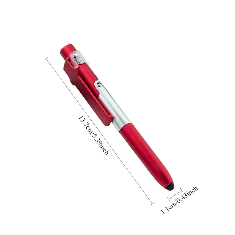 10PCS Multifunctional Mobile Phone Holder LED Folding Lamp Pen Advertising Office Gift Four-in-one Touch Screen Ballpoint Pen