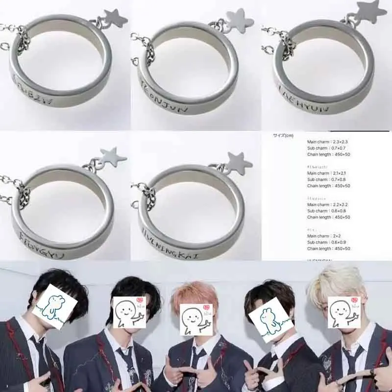 

K-pop idol ring, necklace, fan support, high-end style, collar chain, simple style, clothing matching, fan support accessories