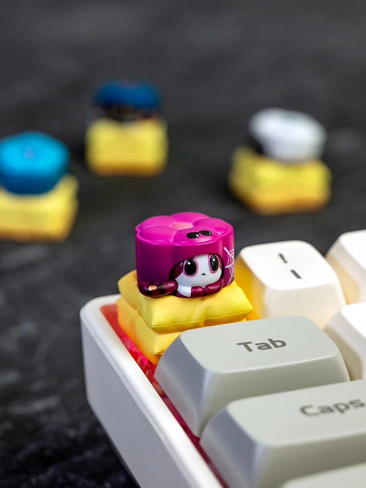 Honkai-DIY Custom Resin Painted Key Cap, PBT Keyboard Cap para MX Switch, gatos bonitos e sobremesa, Star Rail Catter Pick, bolos e bolos