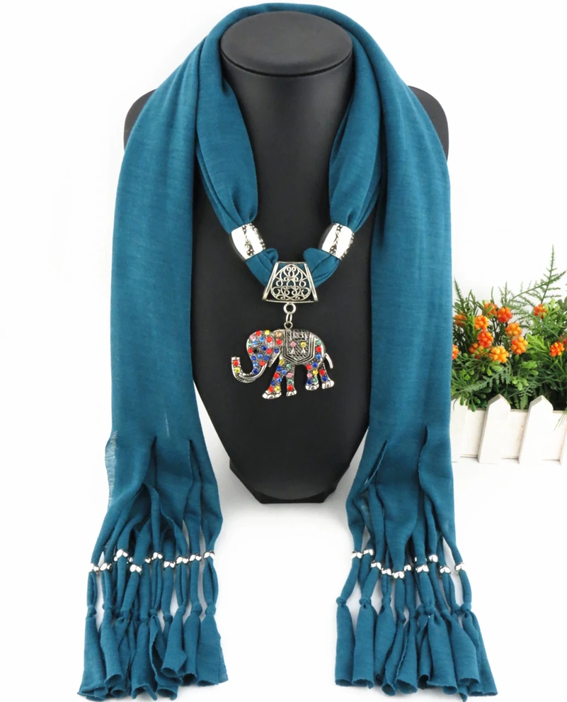Bufanda de moda Otoño Invierno con cole de elefante mamut bufanda de mujer decorativa forma rectangular larga patrón de C...