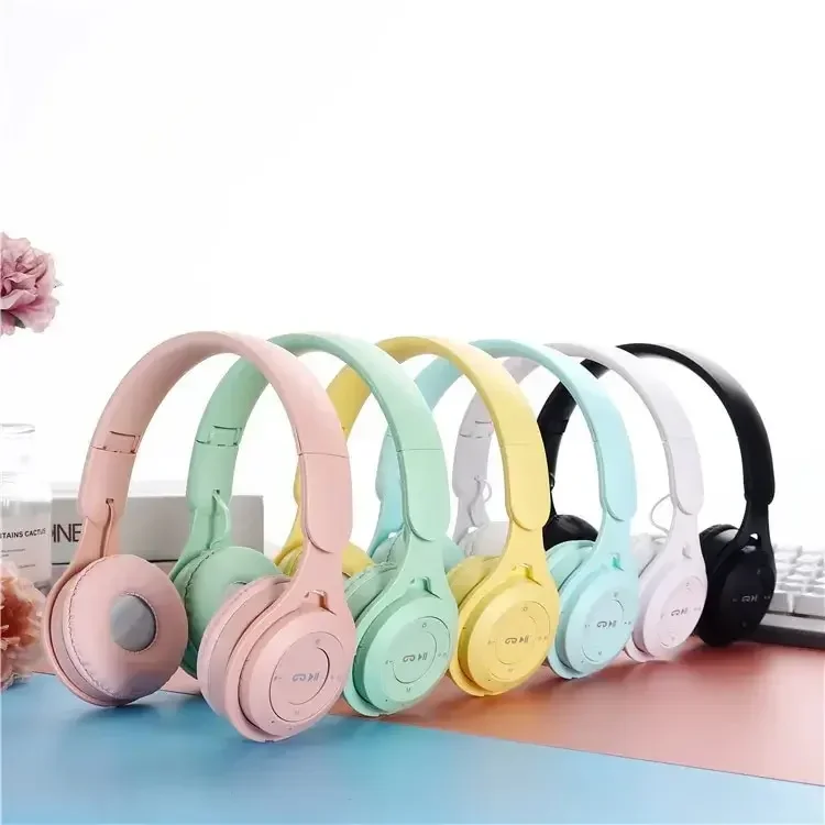 Foldable Sport Gaming Macaron Headphones Y08 Headphone Bluetooth Headset Earphone Headphones Stereo for Android IOS