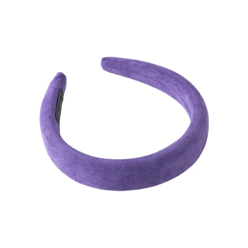 Coréia ins roxo bandana das mulheres moda cor sólida ampla bandana meninas bonito doce hairbands hoop cabelo feminino acessórios para o cabelo