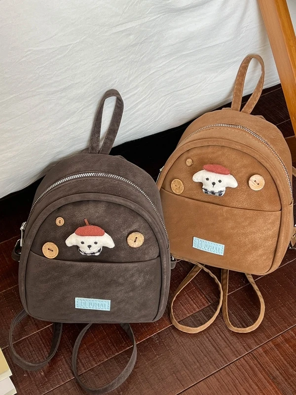 Fashionable Retro  Shoulder Bag for Women Spring 2026 New Style High-End Versatile Teenage Backpack Soft Polyester 