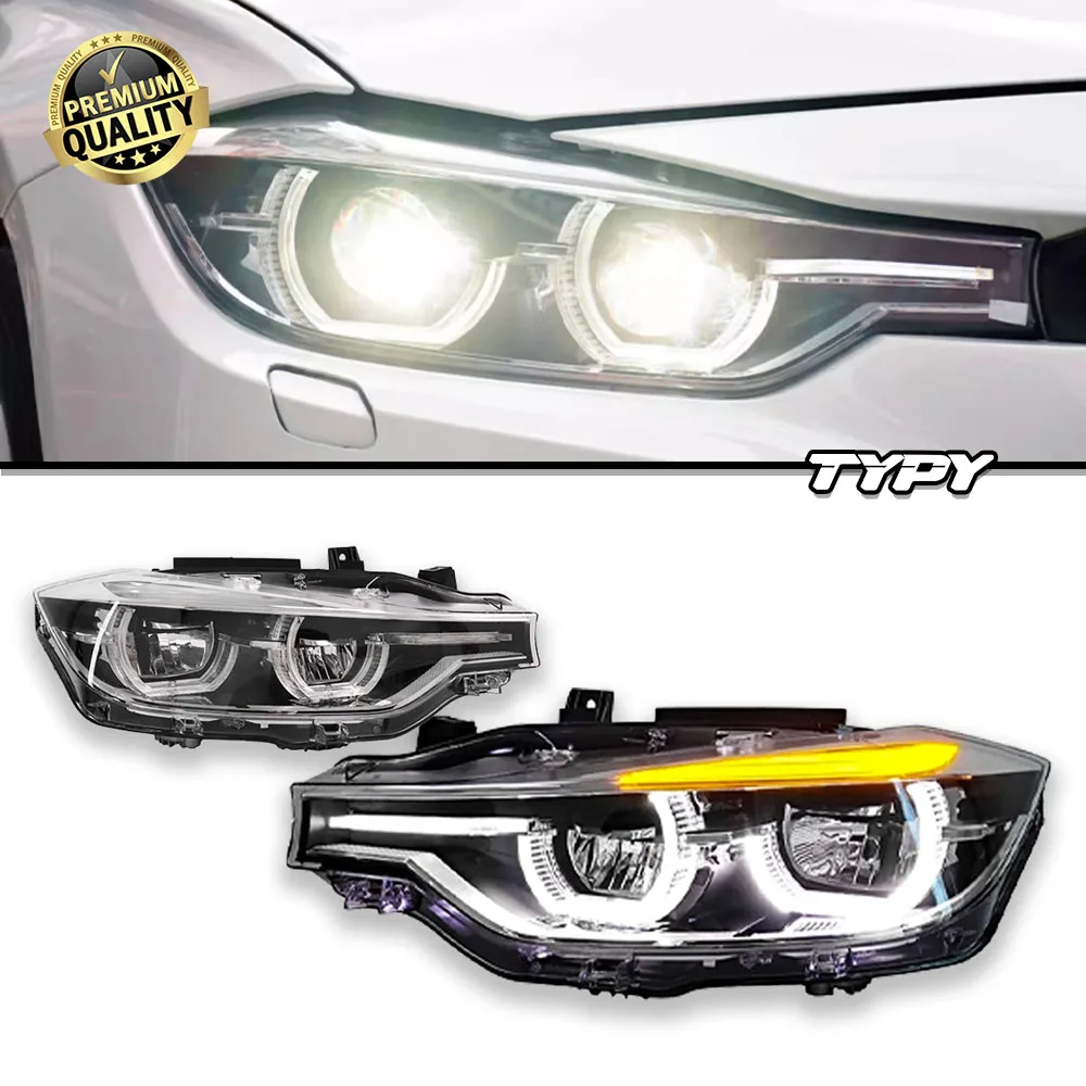 

TYPY Автомобильная передняя фара для BMW 3 серии F30 F35 Светодиодная фара 2012-2019, фары DRL, указатель поворота, линза проектора дальнего и ближнего света