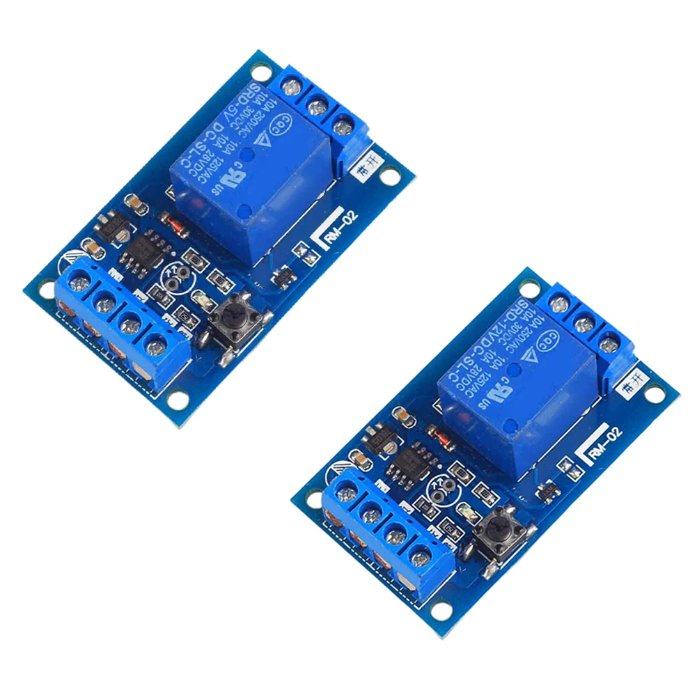 5V/12V Single Button Relay Module One Key Car Modification Start-Stop Microcontroller Control for Household Lighting Fixtures