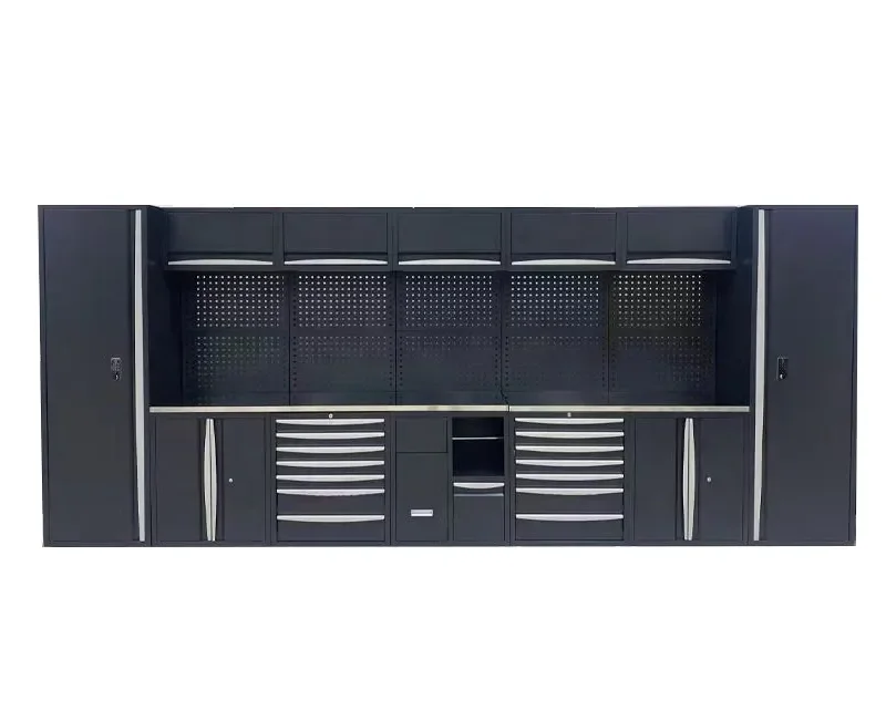 

Garage Storage Combination Tool Cabinets Heavy Duty Stainless Steel Table TopWorkshop Metal WorkBench Tool Bench Workstation