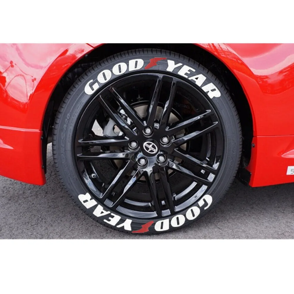 8pcs 3D Cool Car Letter Sticker and Decals for GOOD YEAR Lettering Wheel Logo Tyre Stickers Decoration Installed on The Tires