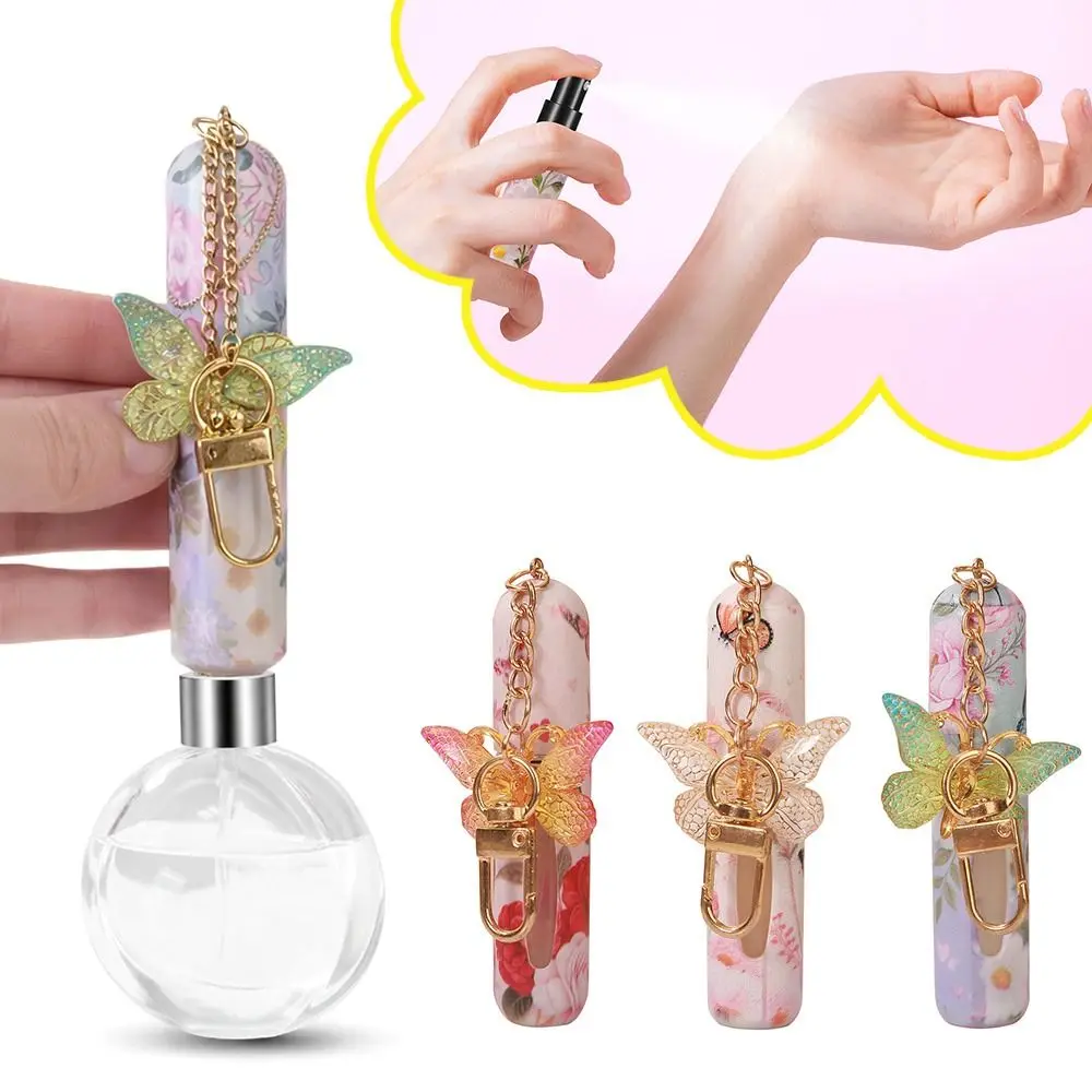 5ml Mini Perfume Bottle Butterfly Leak-proof Spray Bottle with Key Ring Refillable Perfume Atomizer Bottle for Women Girls