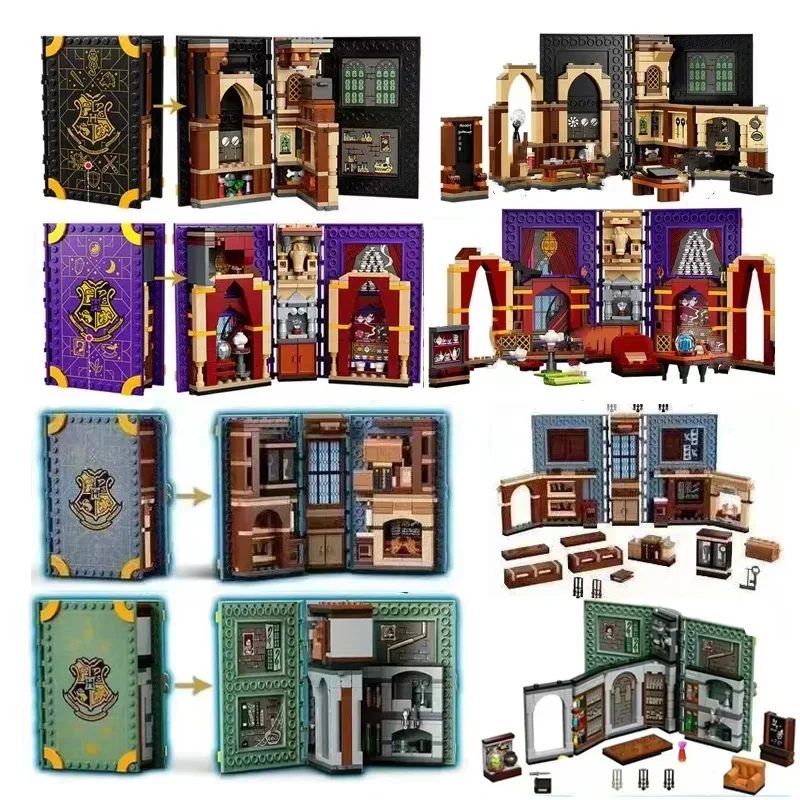 Magical Book Model Building Blocks Potions Charms Herbologys Class Books Toys for Birthday Gifts