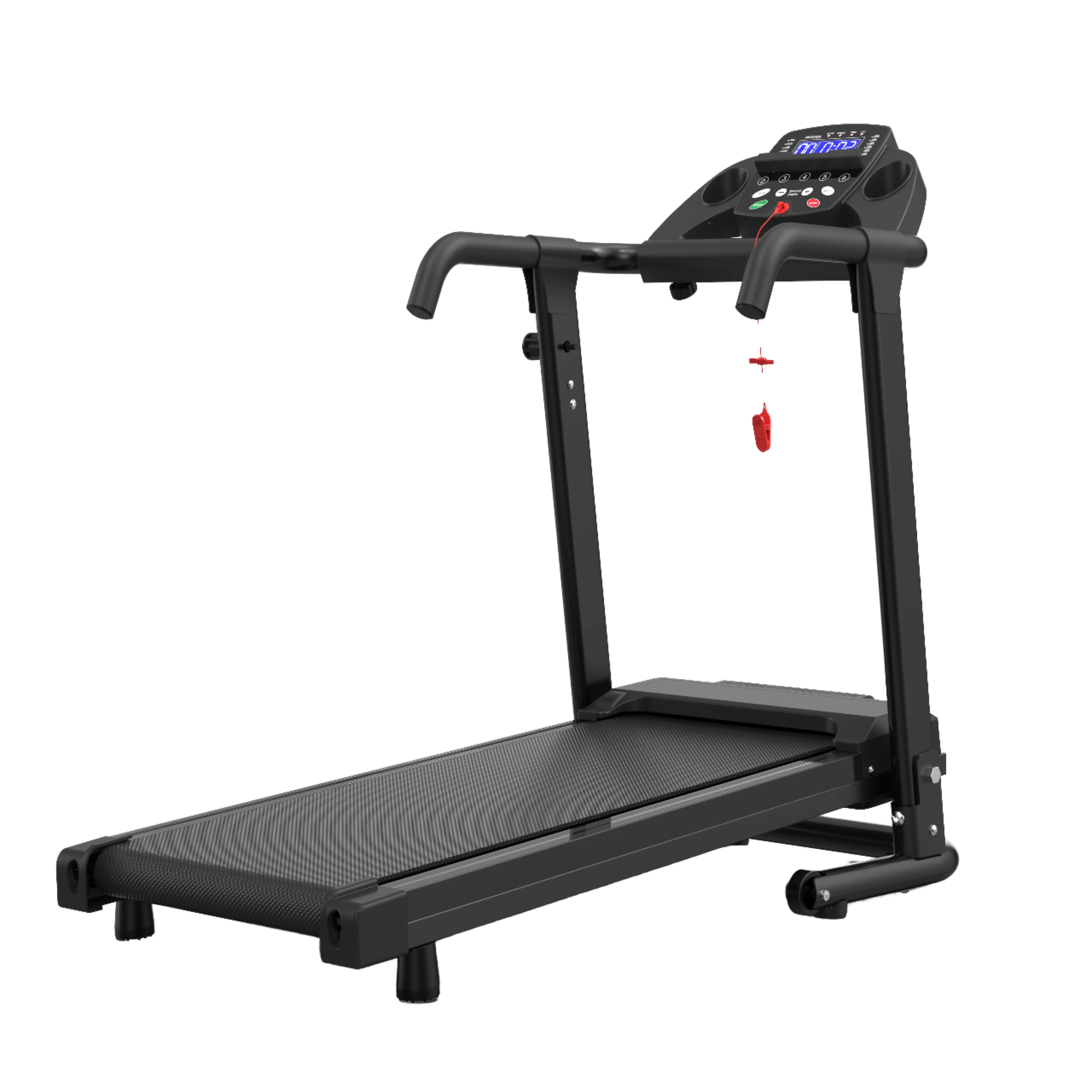 Portable Small Treadmill with Handles Foldable Electric Walking Pad Running Machine for Home Office Indoor Cardio Workout