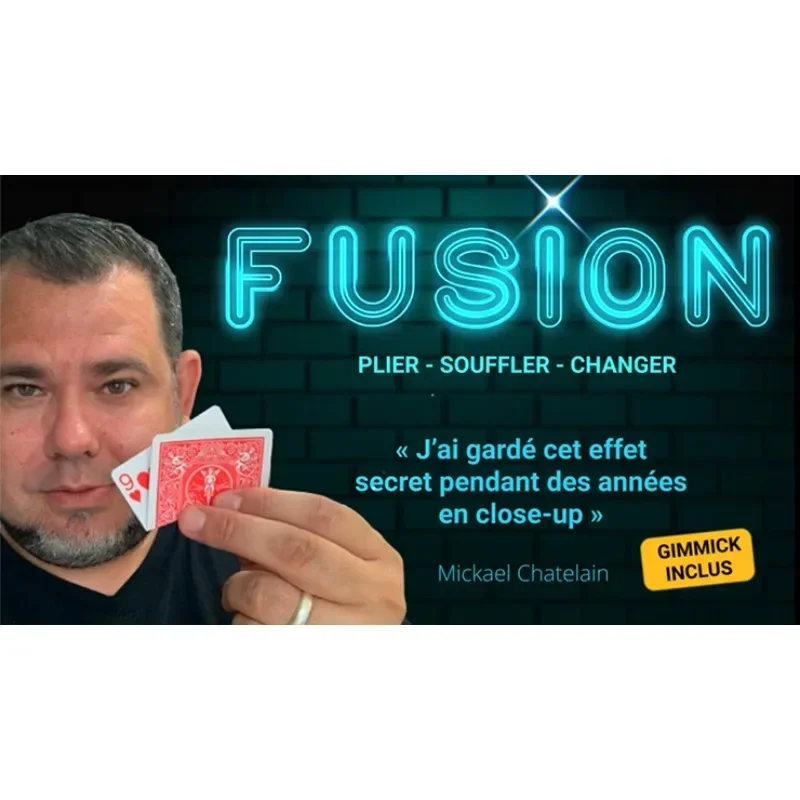 Fusion oleh Michael Chatelain kartu trik sulap Close Up Magic Bar Street Magia Magie ician Prop Aksesori ilusi Gimmick