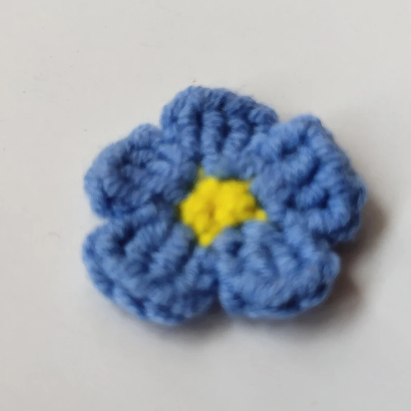 12PCS 2.2CM Handmade Yarn Flower Crochet Knitted 뜨개 Multiple Colors 뜨개질 Clothing  Accessories 뜨개꽃