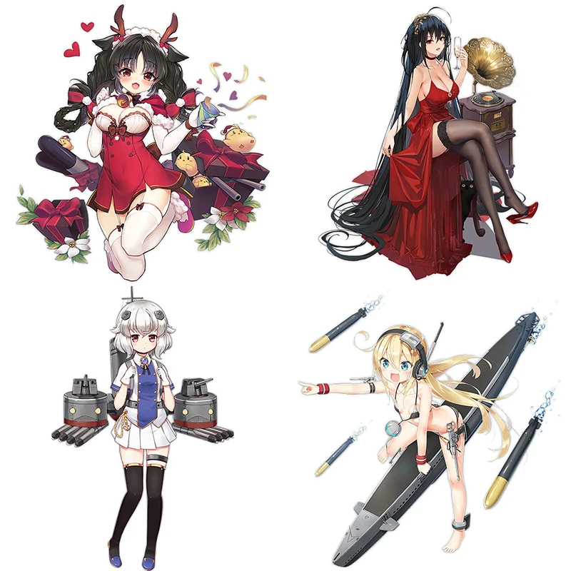 Three Ratels CYX15 Azur Lane USS Hornet Anime sticker for car bike motorcycle laptop wall stickers for rooms