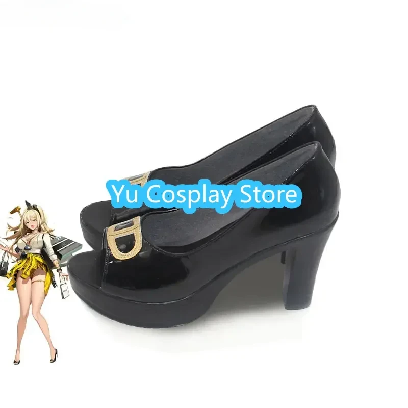 NIKKE The Goddess of Victory Ruffie Cosplay Shoes High Heel PU Leather Shoes Cosplay Prop Halloween Carnival Boots Custom Made