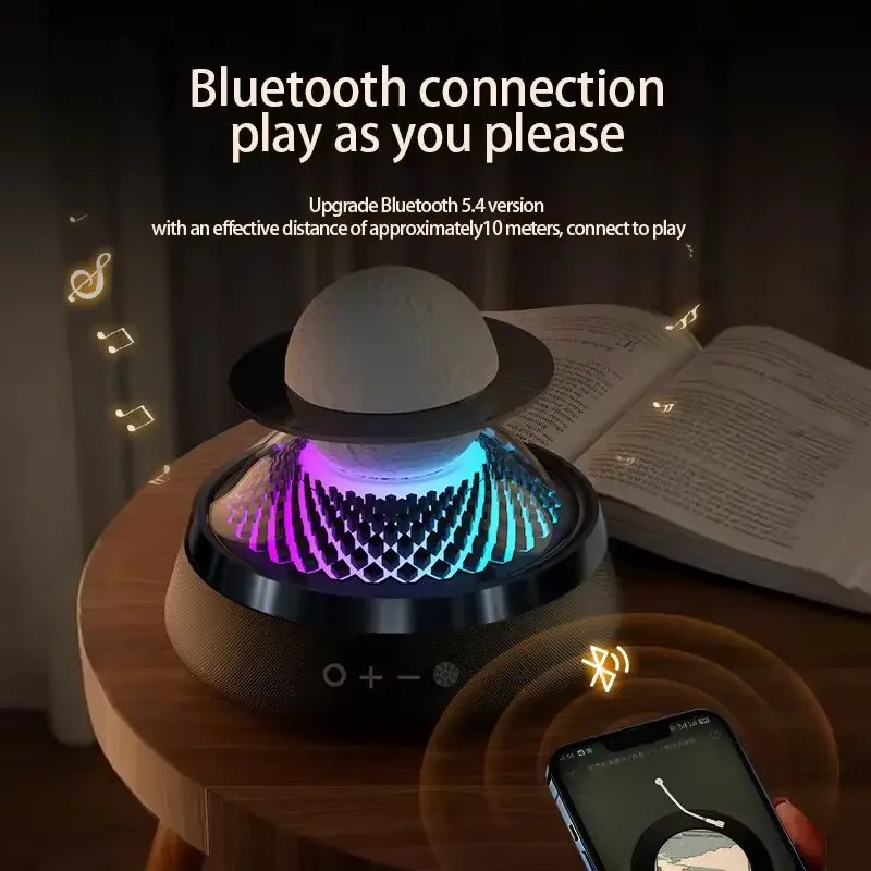 Altoparlante Bluetooth wireless colorato con suono di Berlino, cannone per basso per aromaterapia, portatile con luce d'atmosfera RGB in pietra per aromaterapia