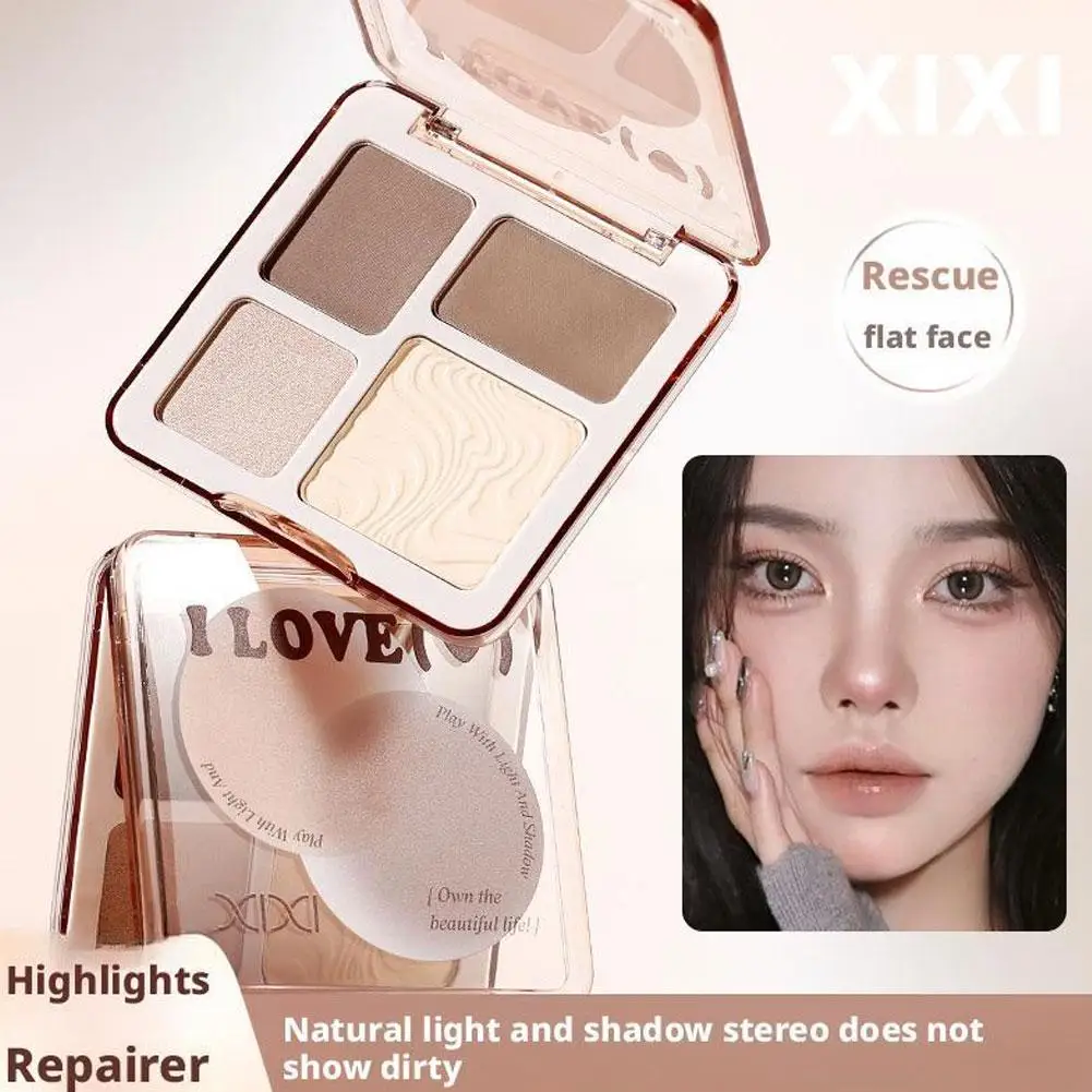 Four-color highlight three-dimensional contouring palette face brightening highlight shadow comprehensive palette