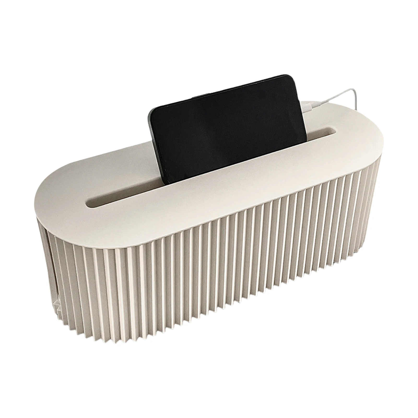 Storage Cable Management Box Wire Space Saving Home Office Cord Organizer Power Strip Living Room With Lid Desktop Tidy