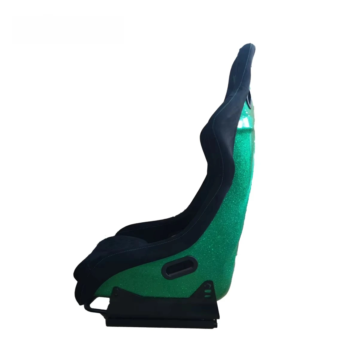 

Гоночные ковшеобразные сиденья JBR 1097 для автомобиля, черные замшевые, с синим глиттером, на стекловолоконной основе