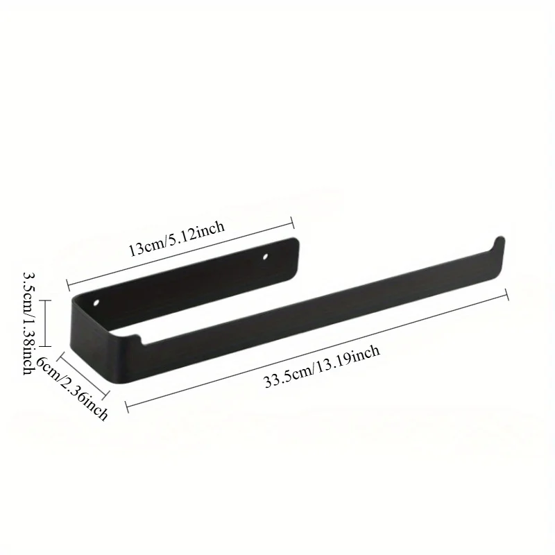 Stainless Steel Towel Holder, No Punch Towel Ring, Bathroom Towel Hanger Bathroom Towel Rack Single Bar, Bathroom Accessories