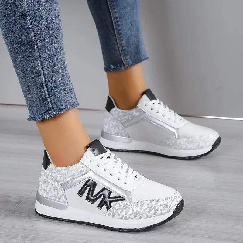 Spring New Breathable Women's Running Shoes Students Platform Sneakers Mesh Shoe Fashion Lady Flats for Outdoor Sport Shoes