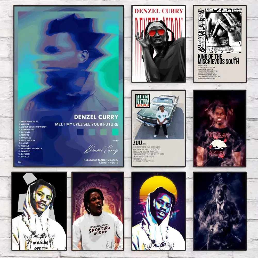 

Rapper Pop D-Denzel C-Curry Poster Wall Art Sticky for Living Room Bedroom Office Hallway Bar Home Decor Gift Idea