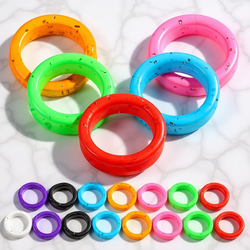 

20Pcs Hairdressing Silicone Finger Rings Scissor Inserts Soft Non-Slip Finger Protector Rings for Grooming Shears Pet Hair