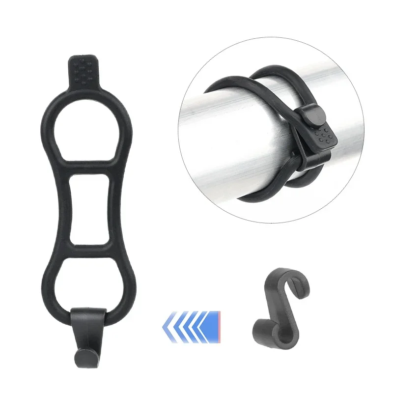 Luz dianteira de bicicleta GEL, Faixa de fixação de silicone, Bomba de capacete, Alça de borracha, 18-26cm Stretch, MTB Road Bike Parts