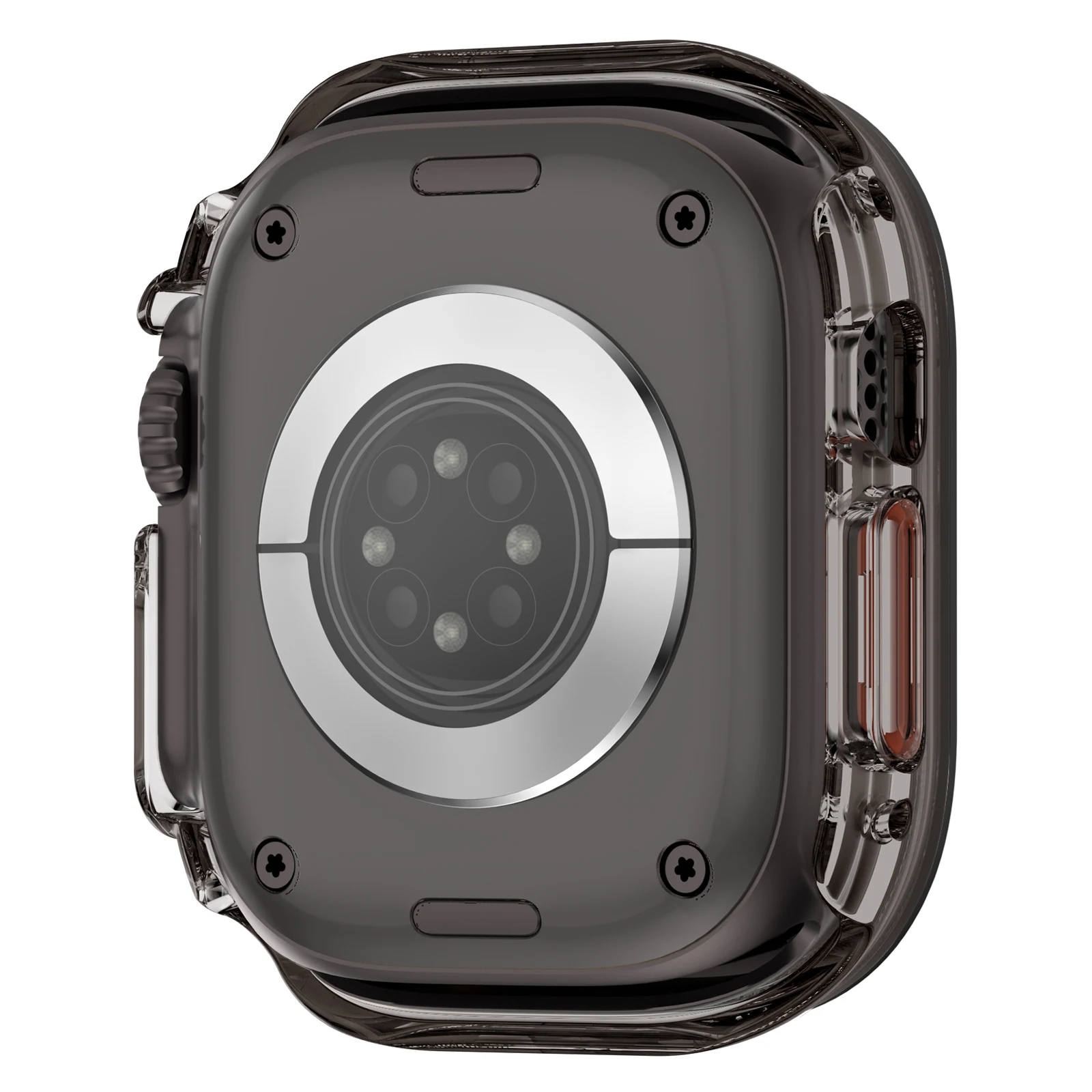 For Apple Watch Ultra 3 / Ultra 2 / Ultra 49mm Hard PC IML Watch Case with Tempered Glass Screen Film - Transparent Black view 5