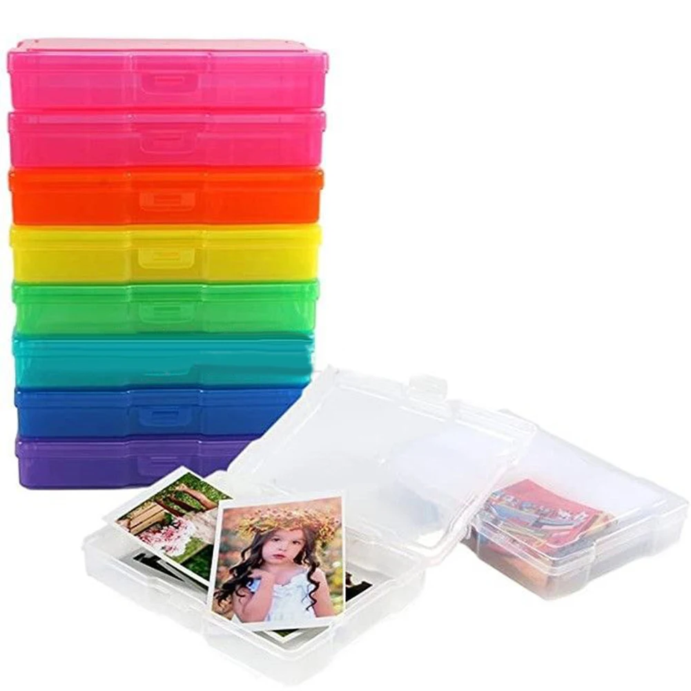 Photo Storage Box 4x6inch Photograph Picture Album Organiser Craft Container For Jewelry Tools Screws Parts Hardware Storage Box