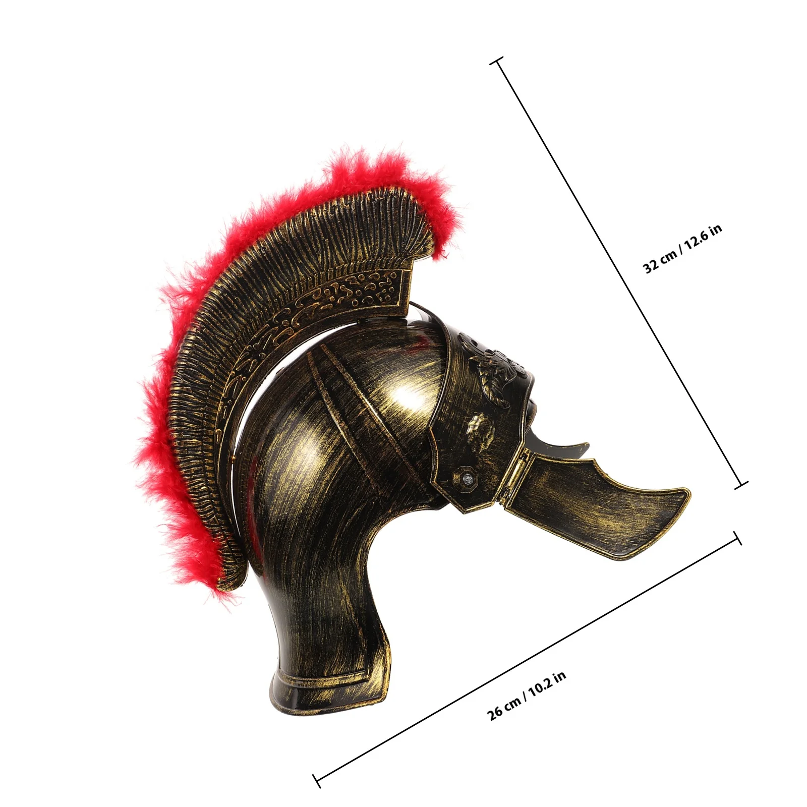 Adereço de cosplay medieval de guerreiro soldado romano para adultos e adolescentes, design forte, combina com a maioria dos fantasias, ideal para a escola