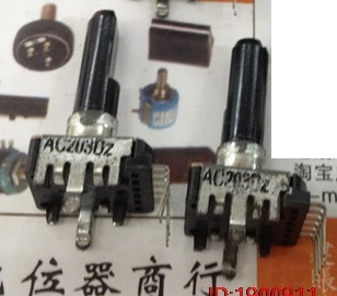 

1pcs/lot NOBLE 142 Vertical double potentiometer AC203DZ with a mid-point 6P 20K handle length 23MMF