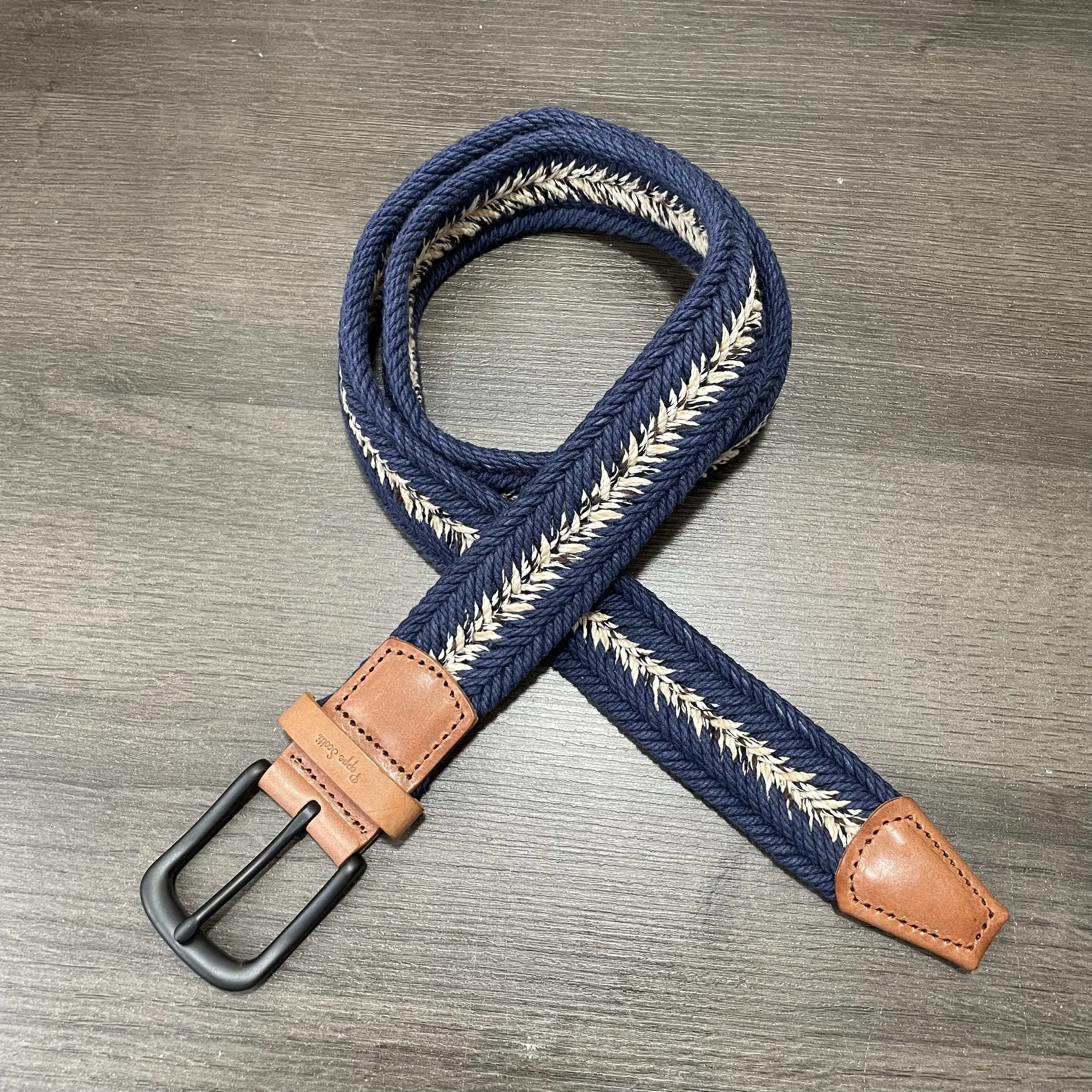 女性用ヴィンテージ伸縮性のある編み込みゴルフベルトウエストバンド