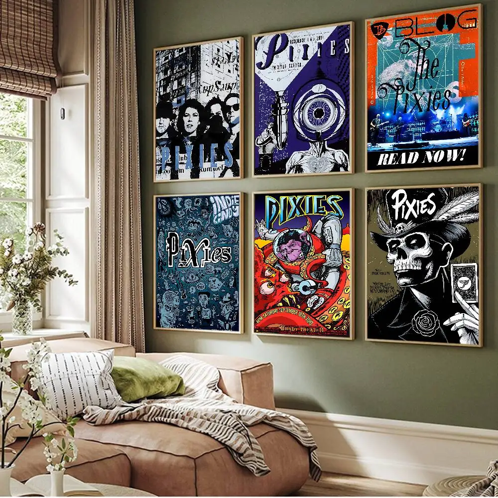 Póster de Anime clásico de Rock P-Pixies Doolittle, pegatina de papel impermeable, decoración de pared de habitación, cafetería, Bar