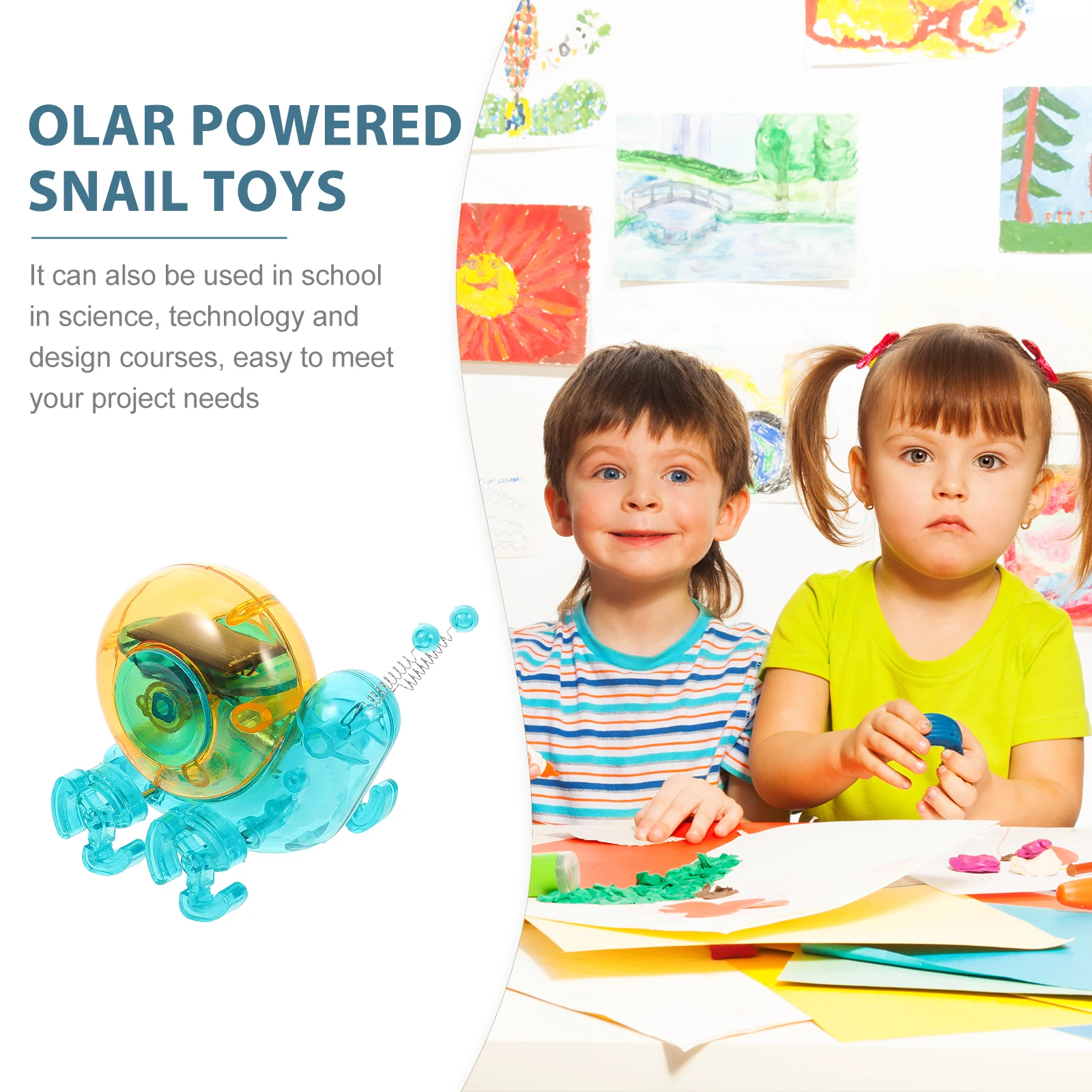 

Solar Snail Powered Toy Science Experiment Toys Kids Animal Outdoor Plastic for Child