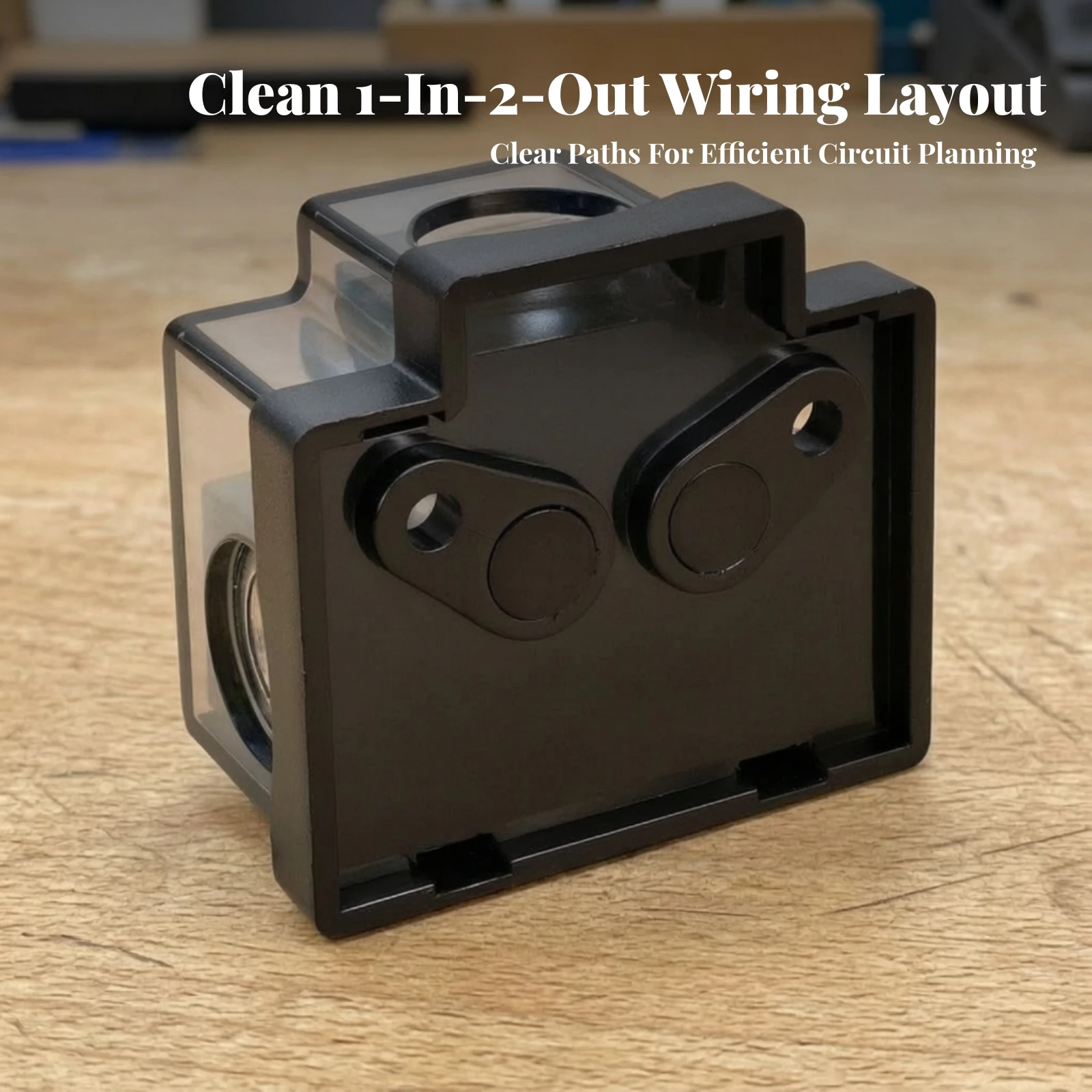 Electrical Distribution Terminal Box Compact 2-Way Distribution Block Terminal Block with Cover High Conductivity Small