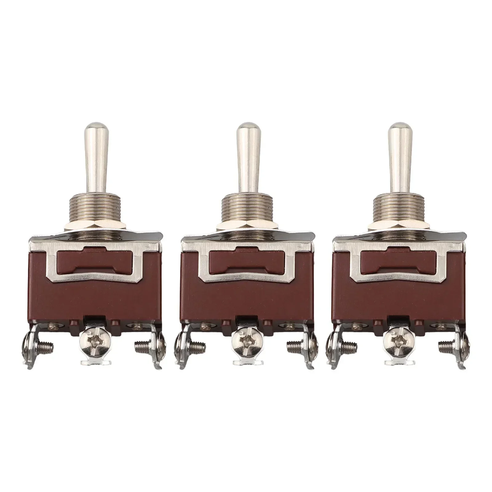 

3 Pieces Heavy Duty Waterproof Momentary For Toggle Switch 3 Pin SPDT (On)-Off-(On) 20A 125VAC with Screw Terminal Connectors