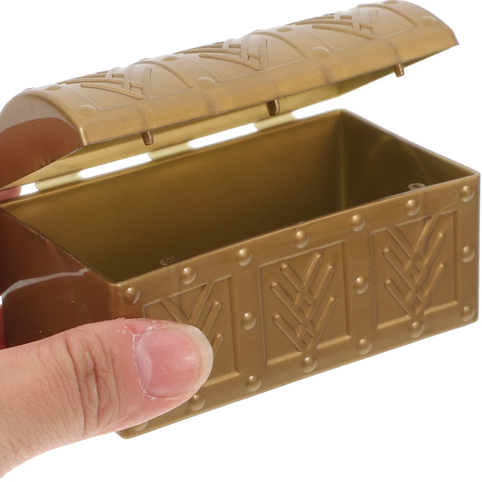 Vintage Style Plastic Treasure Chest for Kids Pirate Party Classroom Prop Jewelry Coin Storage Box