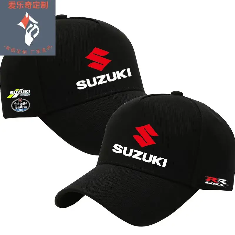 Suzuki Motorrad GSX Rennhut, Outdoor Motorrad Radfahren Wettbewerb Entenschnabel Hut, Sommer Baumwolle Sonnenschirm Hip-Hop Hut