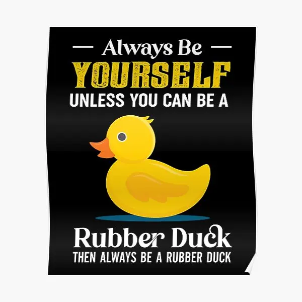 Funny Rubber Duck Quack  Poster Decoration Funny Decor Modern Room Art Home Painting Vintage Wall Picture Print Mural No Frame