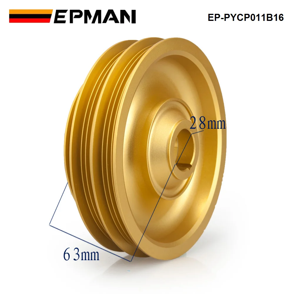 EPMAN Racing Light Weight Aluminum Crankshaft Pulley For Honda Civic Si Integra B-Series 99-00 EP-PYCP011B16