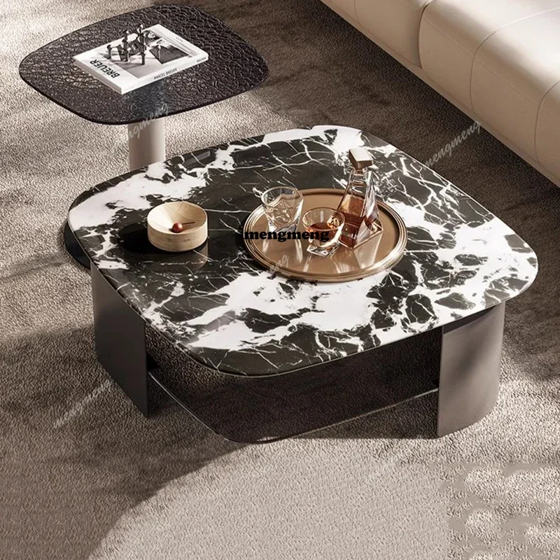 

Кофейный столик R Glamour Square Glass, низкий, черный, современный, мобильный, для гостиной, мебель для дома