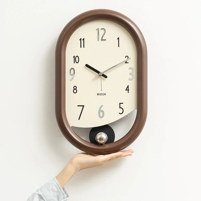 Home decoration clock wall clock living room modern simple 2024 new clock hanging wall