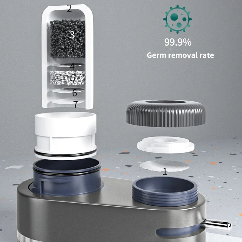 فلتر تنقية مياه الصنبور قابل للغسل استبدال صنبور المطبخ طويل الأمد السيراميك Filtro صنبور خلاط مهوية مع 2 فلتر