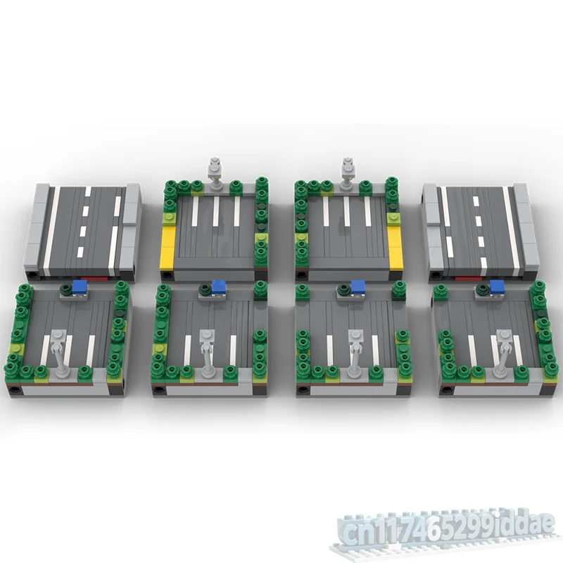 522Parts Microscale Road Parking Lot Modules Building Blocks Urban Street Layout Landscape Model DIY Assembly Display Gifts Toy