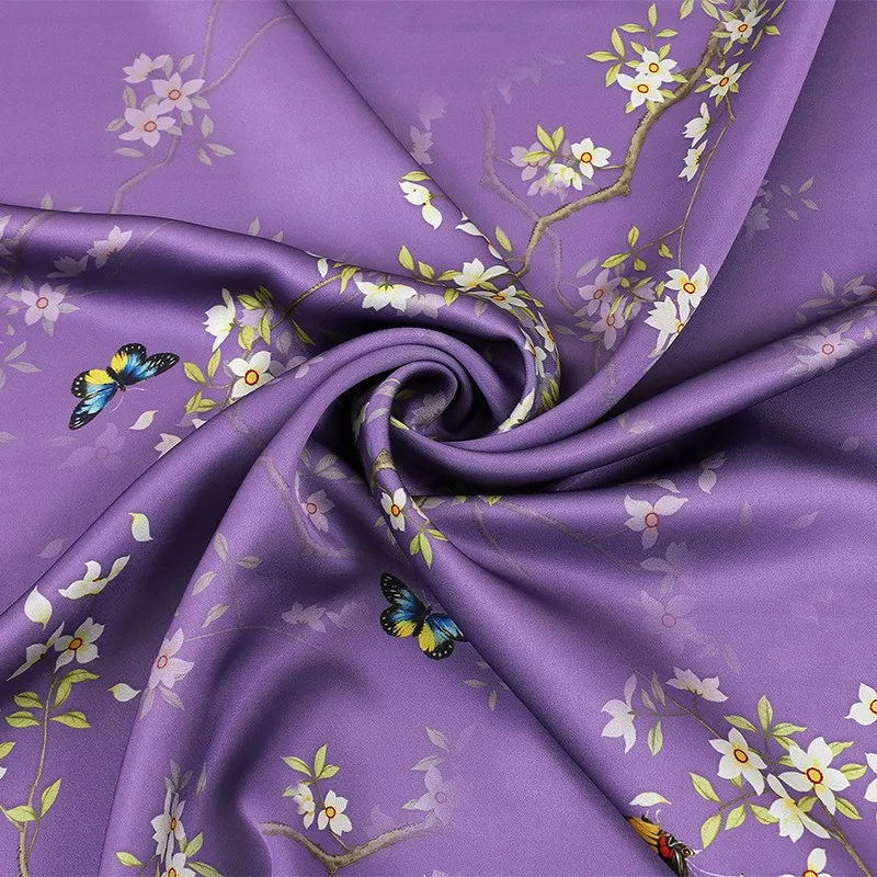 Essigsäure bedruckter Stoff, Herbst- und Winter-Cheongsam-Mantel, mit Baumwolle gepolstert, hochwertig, verdickt